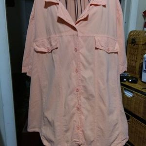 2 women's  blouses 1- peach 1-light blue